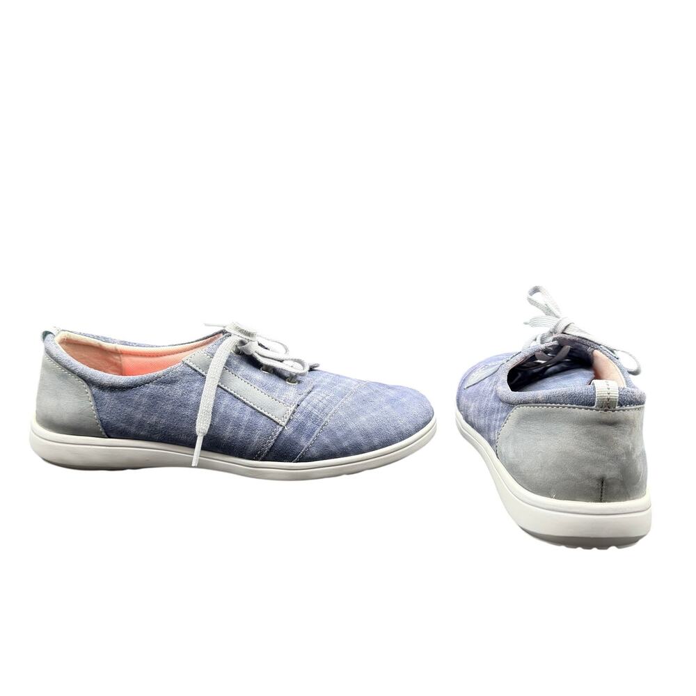SAS Tripad Comfort Denim Lace Up Sneakers Sz 9W Blue Gray USA